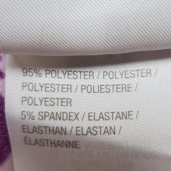 Susan Graver Liquid Knit Purple Circles Top, Size XS - Picture 11 of 11